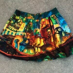 Colorful Abstract Print Women's Skirt